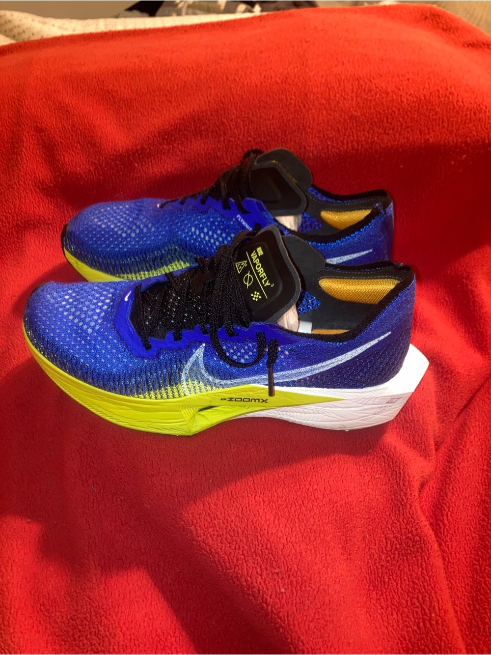 Nike ZoomX VaporFly Next% 3 'Racer Blue Sundial' men’s size 10.5